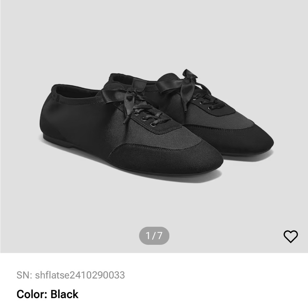 Trendy black ballet sneaker flat